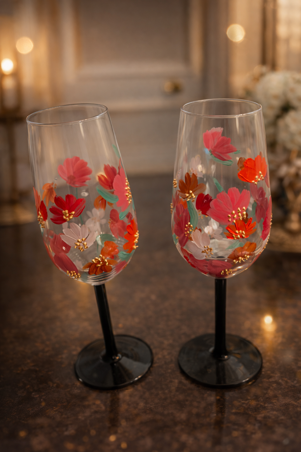 Resin decorative glass