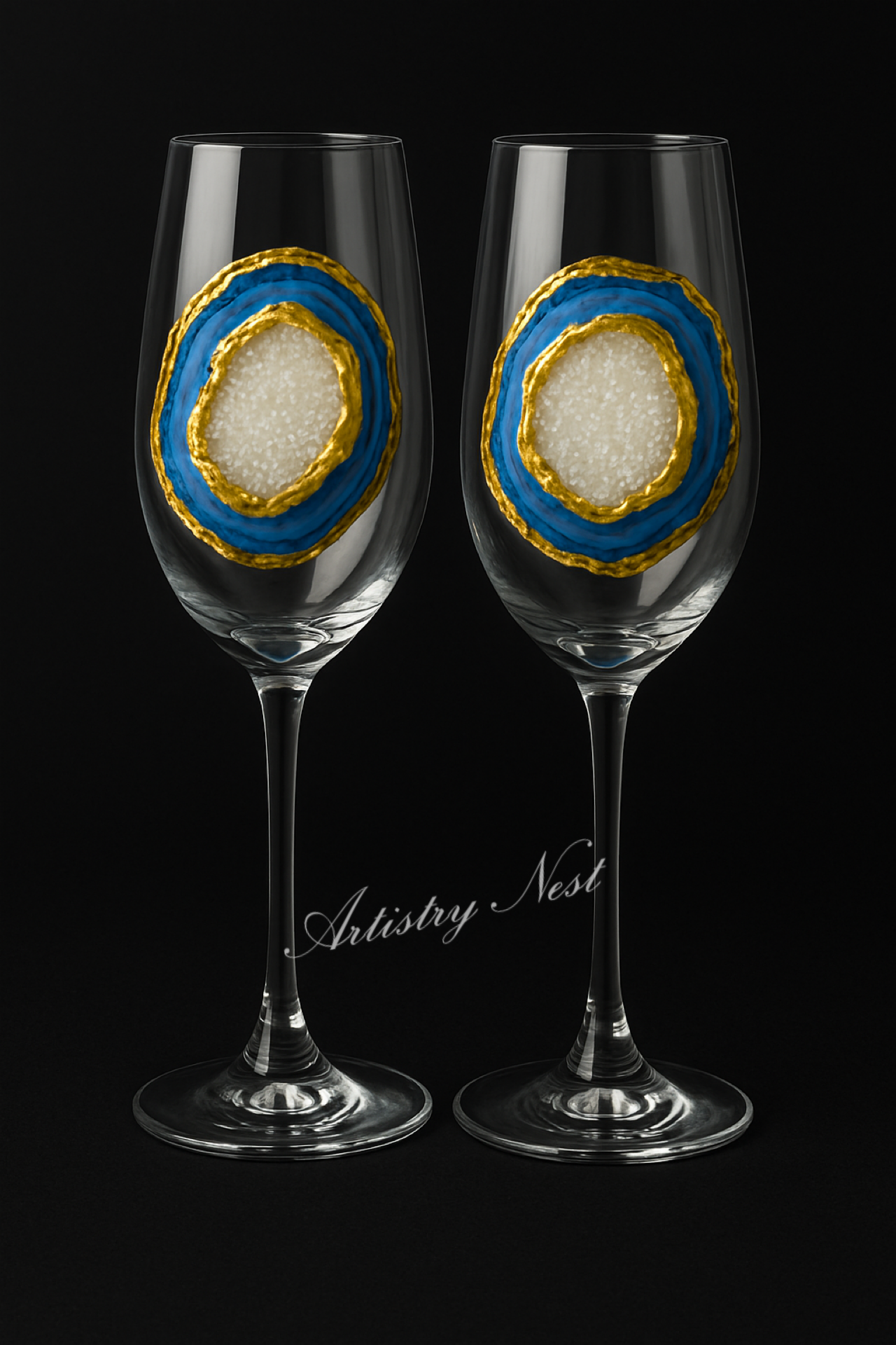 Resin decorative glass