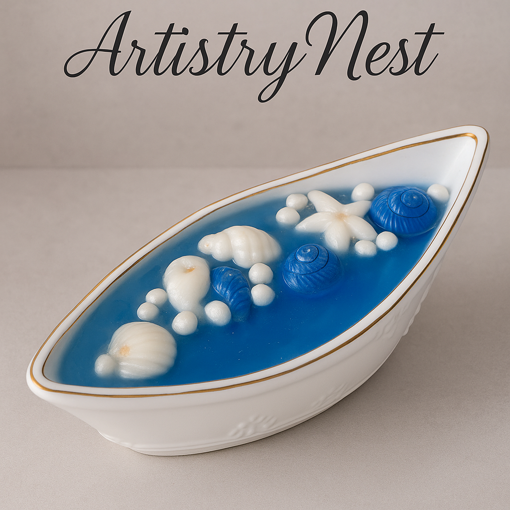 Handmade clay jar candle