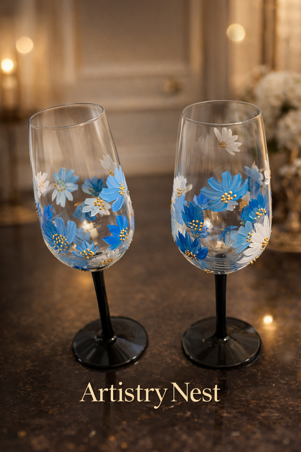 Resin decorative glass